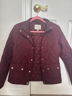 a new day Quilted Puffer Jacket - Burgundy